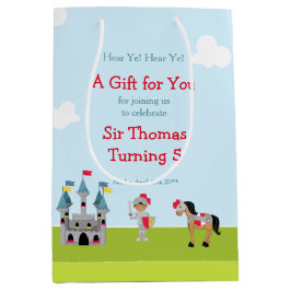 Hoor Ye African American Knight Birthday Party Medium Cadeauzakje