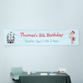 Hoor Ye Blonde Cute Knight Birthday Party Spandoek (Beurs)