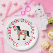 Hoor Ye Blonde Cute Knight Horse Papieren Bordje (Feest)