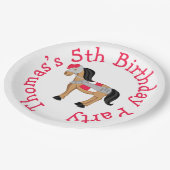 Hoor Ye Blonde Cute Knight Horse Papieren Bordje (Gekanteld)