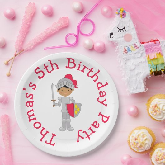 Hoor Ye Blonde Cute Knight Papieren Bordje (Feest)