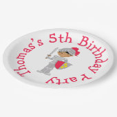 Hoor Ye Blonde Cute Knight Papieren Bordje (Gekanteld)