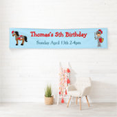 Hoor Ye Brunette Cute Knight Birthday Party Spandoek (Insitu)
