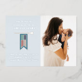 Hoor Ye Hear Ye Medieval Fotoaankondiging Folie Uitnodiging (Voorkant)