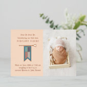 Hoor Ye Hear Ye Medieval Fotoaankondiging Folie Uitnodiging (Staand Voorkant)