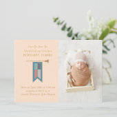 Hoor Ye Hear Ye Medieval Fotoaankondiging Kaart (Staand voorkant)