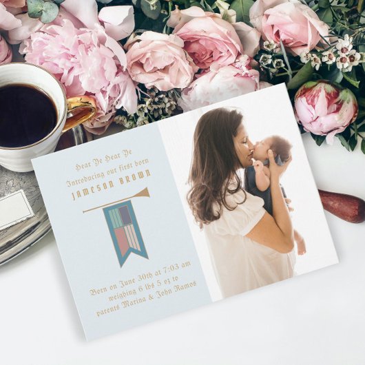 Hoor Ye Hear Ye Medieval Fotoaankondiging Kaart