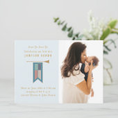 Hoor Ye Hear Ye Medieval Fotoaankondiging Kaart (Staand voorkant)