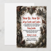 Hoor Ye Middeleeuwse Renaissance Kasteel Kaart (Voorkant / Achterkant)