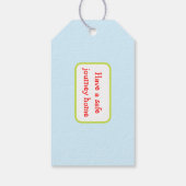 Hoor Ye Schattige Black Hair Knight Gift Label Cadeaulabel (Achterkant)