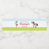 Hoor Ye Zwart Haar Schattige Ridder Waterfles Etiket (Enkel label)