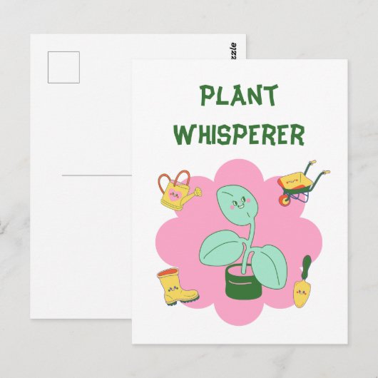 Hoor ze groeien: de perfecte tuinman briefkaart (Voorkant / Achterkant)