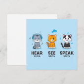Hoor Zie Geen Kwaad Kaart (5.25x5.25) spreken (Voorkant / Achterkant)