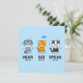 Hoor Zie Geen Kwaad Kaart (5.25x5.25) spreken (Staand voorkant)