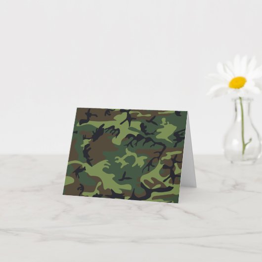 Hoorah Gefeliciteerd Militaire Groene Camouflage Kaart (Kleine Plant)