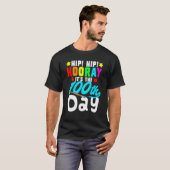 Hooray, 100e dag van schooldocenten t-shirt (Voorkant volledig)