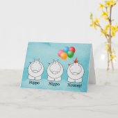 Hooray-ballonnen van de Hippo Hooray Kaart (Gele Bloem)