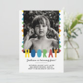 Hooray Birthday Uitnodiging (Staand voorkant)