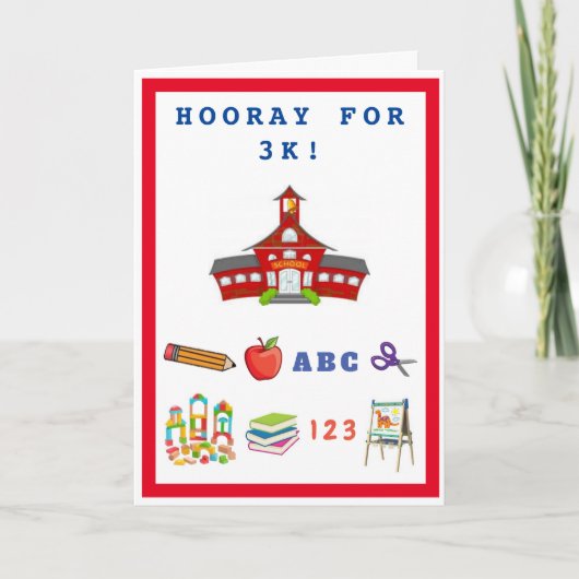 Hooray for 3K card Kaart (Voorkant)