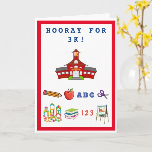 Hooray for 3K card Kaart (Gele Bloem)