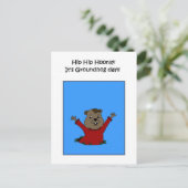 Hooray haar briefkaart op de Groundhog dag (Staand voorkant)