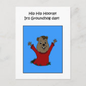 Hooray haar briefkaart op de Groundhog dag (Voorkant)