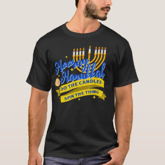 Hooray Hanukkah Hebrew Menorah Dreidel Funny Jewis T-shirt