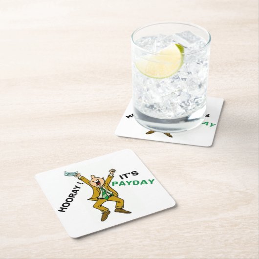 HOORAY! HET IS BETAALDAG KARTONNEN ONDERZETTERS (Insitu)