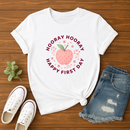 Hooray Hooray Happy First Day Back to School Kids T-shirt