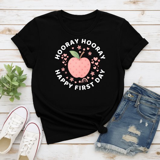 Hooray Hooray Happy First Day Back to School Kids T-shirt