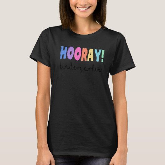 Hooray Kindergarten Elementaire Leerschool Co T-shirt (Voorkant)