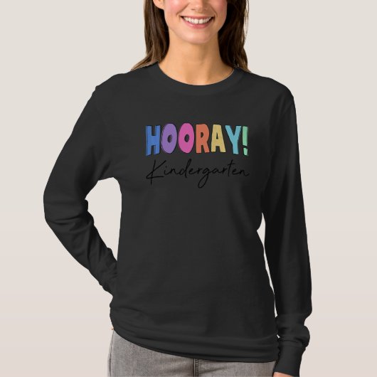 Hooray Kindergarten Elementaire Leerschool Co T-shirt (Voorkant)