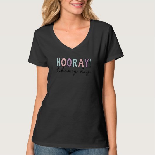 Hooray Library Day T-shirt (Voorkant)