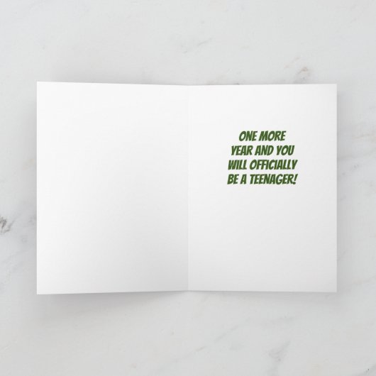 HOORAY **** OP UW 12e VERJAARDAG **** Kaart (Binnen)