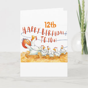 HOORAY **** OP UW 12e VERJAARDAG **** Kaart