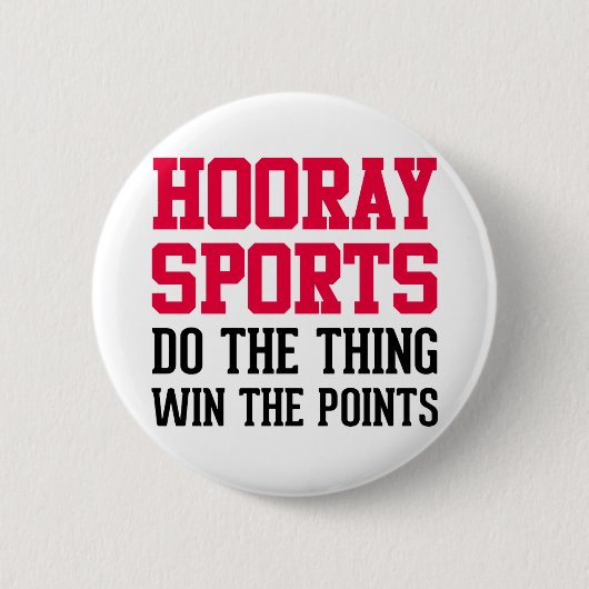 Hooray Sports Ronde Button 5,7 Cm (Voorkant)