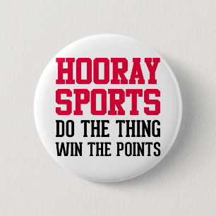 Hooray Sports Ronde Button 5,7 Cm