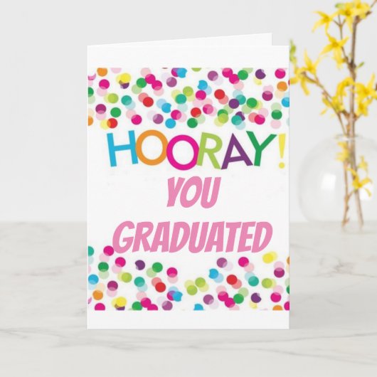 HOORAY ***U GEDROOGD *** KAART (Gele Bloem)