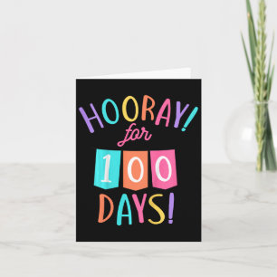 Hooray voor 100 dagen 100e dag van school peuter B Kaart