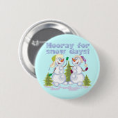 HOORAY voor sneeuwdagen! Ronde Button 5,7 Cm (Voorkant /achterkant)