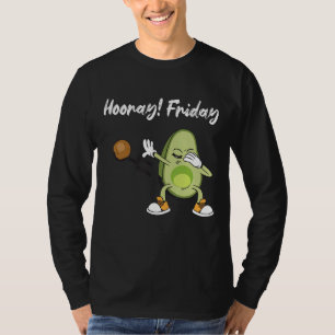 Hooray Vrijdag Avocado Dabbing Vegan Food T-shirt