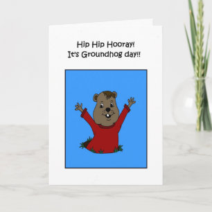 Hooray zijn kaart van de Dag Groundhog