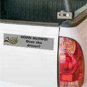 HOORBLOWS!Is de chauffeur? Bumpersticker (Op Truck)