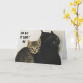 HOORD "JULLIE" DRAAIEN '60' MEOW!! KAART (Gele Bloem)