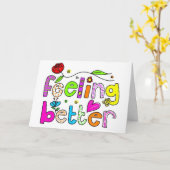 *HOORDE DAT JE JE BETER VOELT" ZIE U SOON KAART (Gele Bloem)