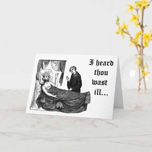 Hoorde dat je ziek was kaart (Gele Bloem)