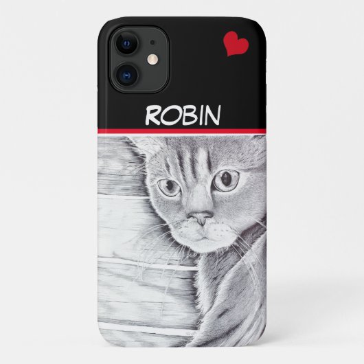 Hoorde je dat? Met rood hart Case-Mate iPhone Case (Achterkant)