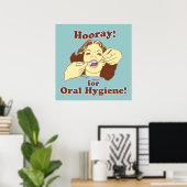 Hoorkap voor orale hypogiëneRetro Poster (Thuiskantoor)