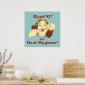 Hoorkap voor orale hypogiëneRetro Poster (Keuken)