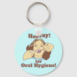 Hoorkap voor orale hypogiëneRetro Sleutelhanger
